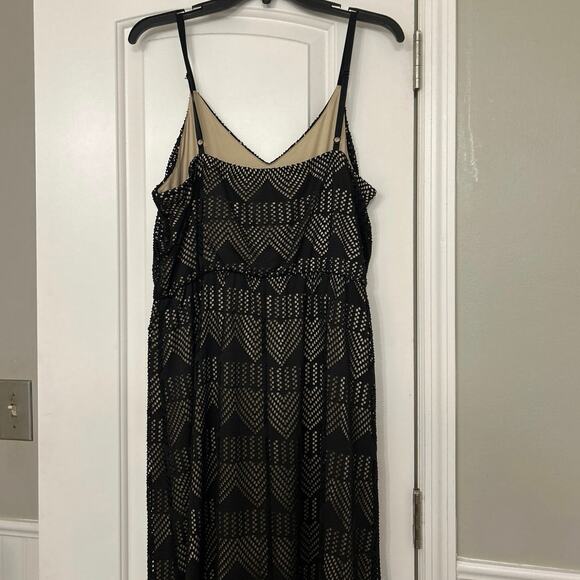 Maurices Black Crochet Lace Sheer Maxi Dress Size XL Boho Summer - Picture 7 of 13